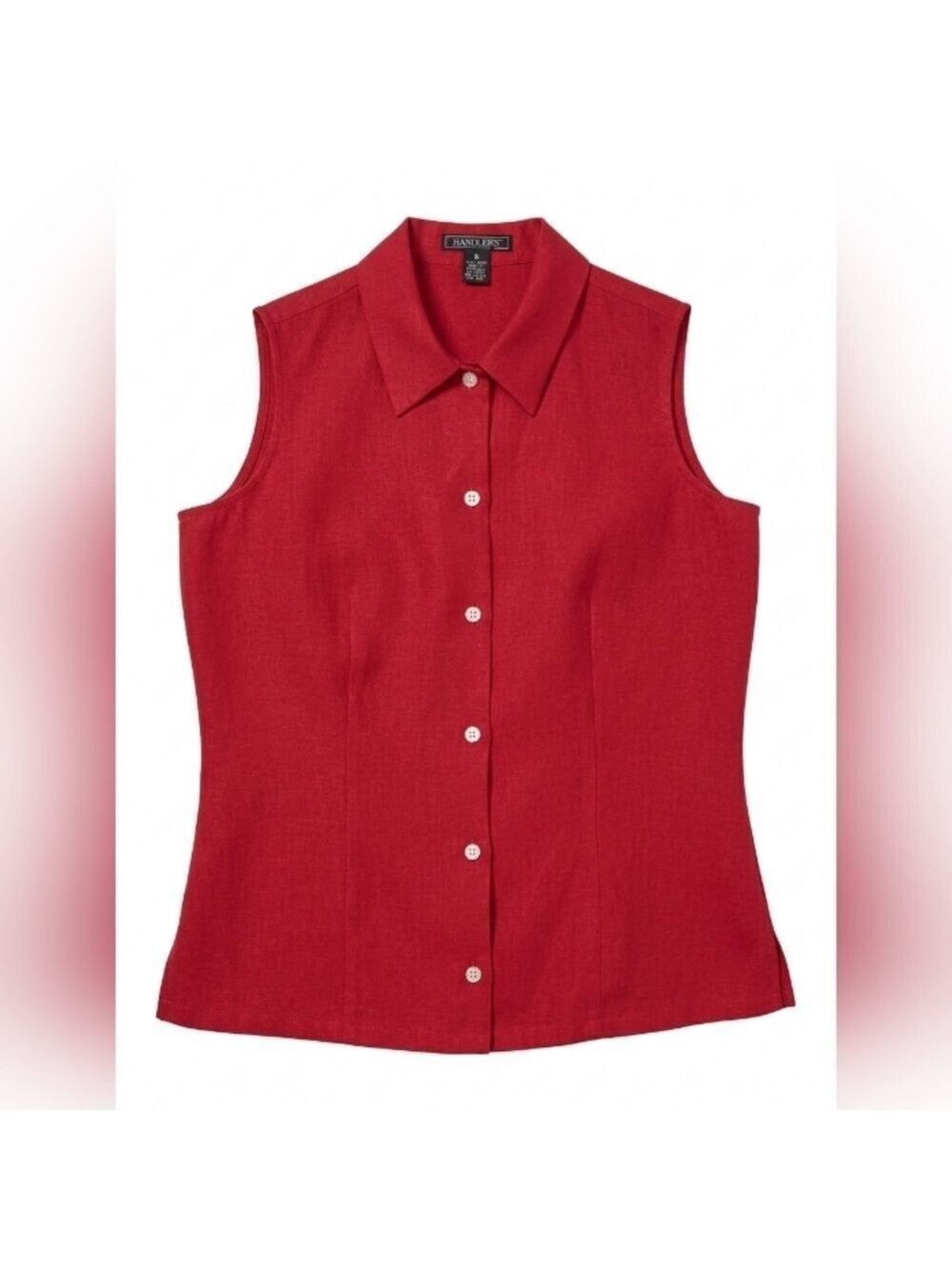 Harold's Vintage Y2K Linen Top Red Size 4